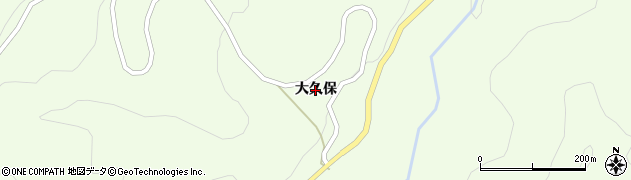 福島県西会津町（耶麻郡）野沢（大久保）周辺の地図