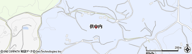 福島県二本松市西勝田（供中内）周辺の地図