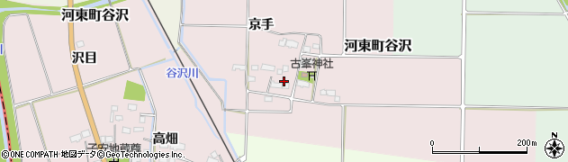 福島県会津若松市河東町谷沢（八百苅乙）周辺の地図