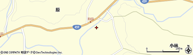福島県二本松市田沢谷地田周辺の地図