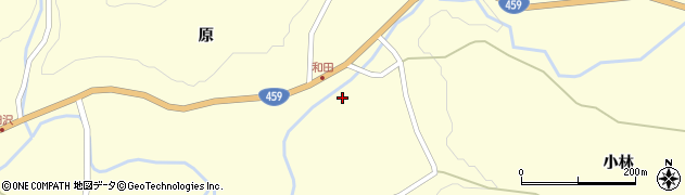 福島県二本松市田沢（谷地田）周辺の地図