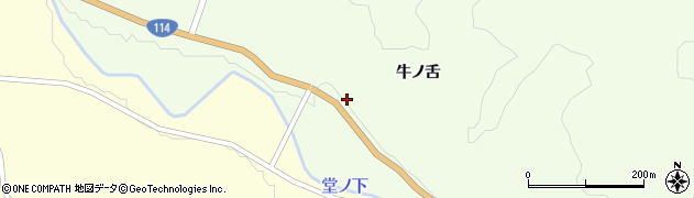 福島県浪江町（双葉郡）下津島（牛ノ舌）周辺の地図