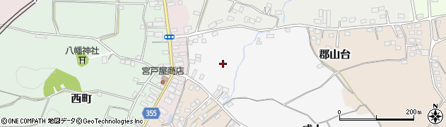 福島県二本松市成上周辺の地図