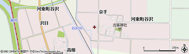 福島県会津若松市河東町谷沢（四人役乙）周辺の地図