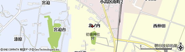 福島県南相馬市小高区岡田（北ノ内）周辺の地図