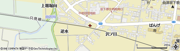 ローソン会津坂下逆水店周辺の地図