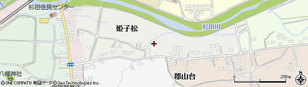 福島県二本松市姫子松周辺の地図