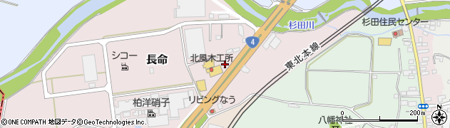 福島県二本松市長命60周辺の地図