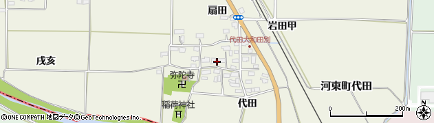 福島県会津若松市河東町代田（代田）周辺の地図