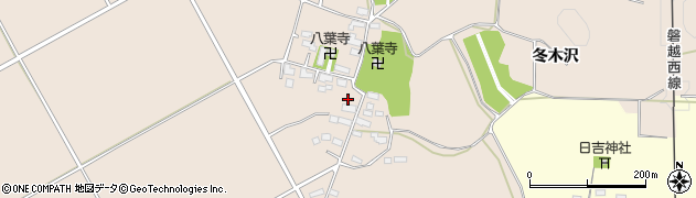 福島県会津若松市河東町広野（冬木沢）周辺の地図