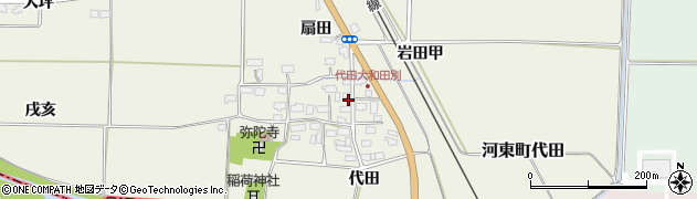 福島県会津若松市河東町代田（東泉寺甲）周辺の地図