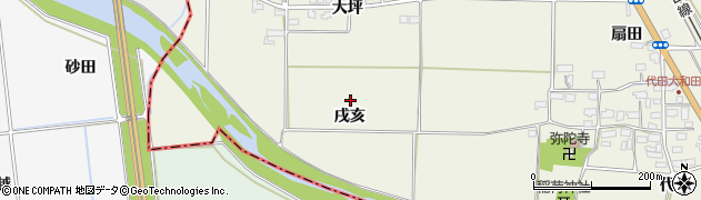福島県会津若松市河東町代田（戌亥）周辺の地図