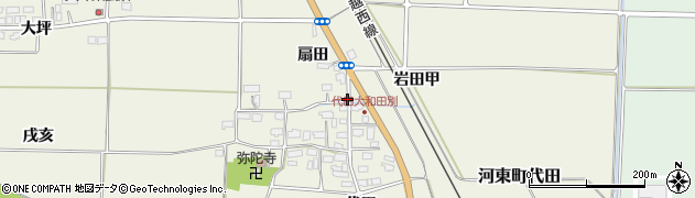 福島県会津若松市河東町代田（岩田甲）周辺の地図