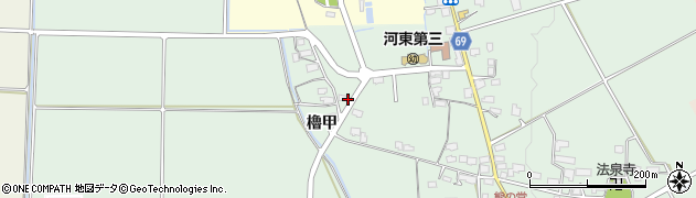 福島県会津若松市河東町熊野堂（古屋敷）周辺の地図