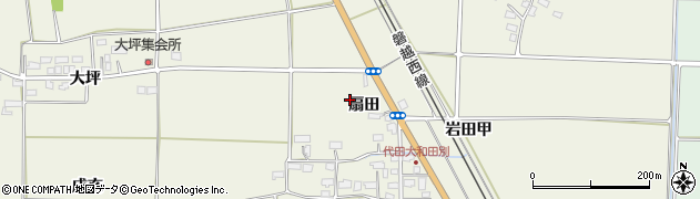 福島県会津若松市河東町代田（扇田）周辺の地図