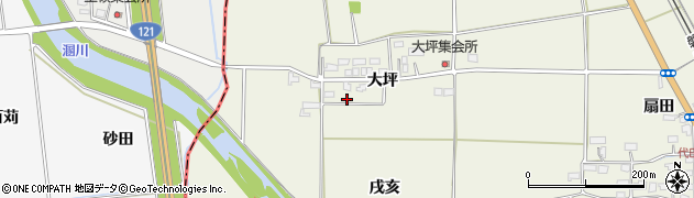 福島県会津若松市河東町代田（扇田甲）周辺の地図