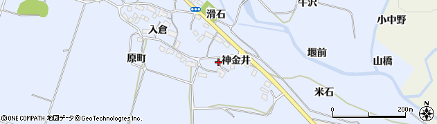 福島県耶麻郡磐梯町大谷神金井周辺の地図