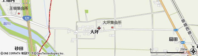 福島県会津若松市河東町代田（大坪甲）周辺の地図