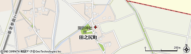 新潟県見附市田之尻町周辺の地図