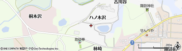 福島県猪苗代町（耶麻郡）ハノ木沢周辺の地図