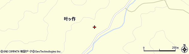 福島県二本松市田沢叶ヶ作周辺の地図