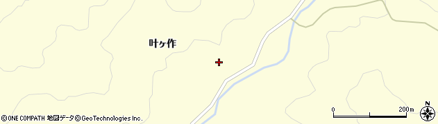 福島県二本松市田沢（叶ヶ作）周辺の地図