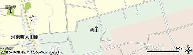 福島県会津若松市河東町熊野堂（佛山）周辺の地図