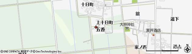 福島県河沼郡会津坂下町五香周辺の地図