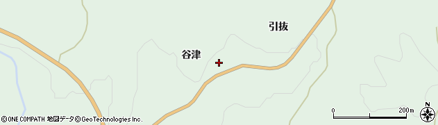 福島県浪江町（双葉郡）津島（谷津）周辺の地図