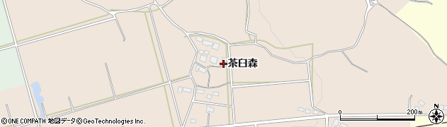 福島県会津若松市河東町広野（茶臼森）周辺の地図