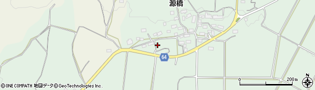 福島県磐梯町（耶麻郡）更科（下源橋）周辺の地図