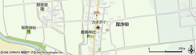 福島県会津坂下町（河沼郡）中泉（毘沙田）周辺の地図