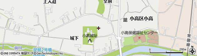 福島県南相馬市小高区小高古城周辺の地図