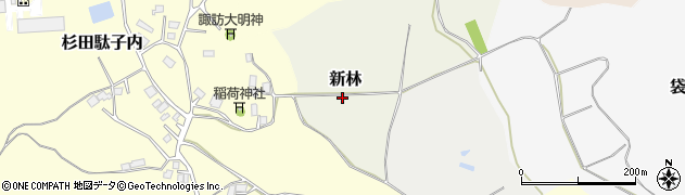 福島県二本松市新林周辺の地図
