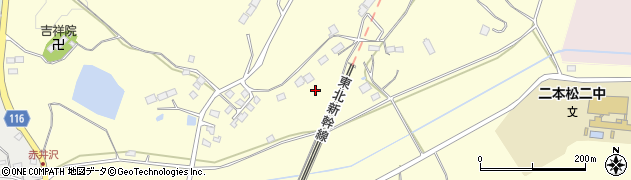 福島県二本松市沖周辺の地図
