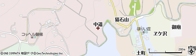 福島県耶麻郡猪苗代町中道周辺の地図
