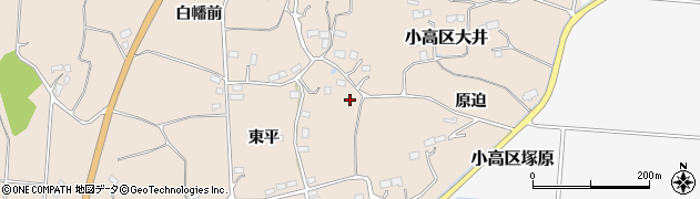 福島県南相馬市小高区大井（原迫）周辺の地図