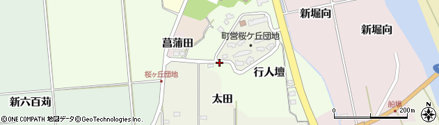 福島県猪苗代町（耶麻郡）行人壇周辺の地図