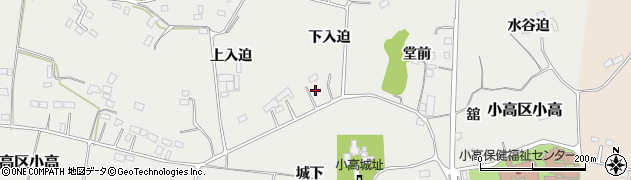 福島県南相馬市小高区小高（下入迫）周辺の地図