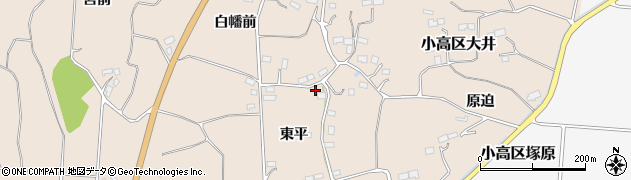 福島県南相馬市小高区大井東平83周辺の地図