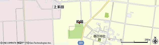 福島県湯川村（河沼郡）三川（的場）周辺の地図
