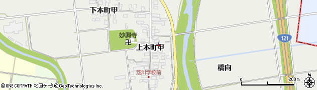 福島県湯川村（河沼郡）笈川周辺の地図