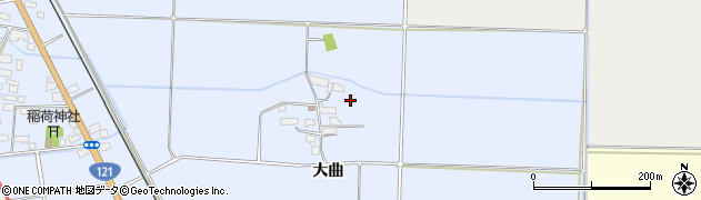 福島県会津若松市河東町福島（大曲）周辺の地図