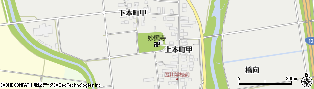 妙興寺周辺の地図