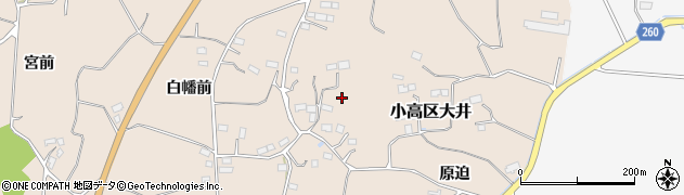 福島県南相馬市小高区大井（原）周辺の地図