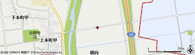 福島県湯川村（河沼郡）笈川（正角田）周辺の地図