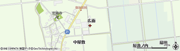 福島県会津坂下町（河沼郡）中泉（広面）周辺の地図