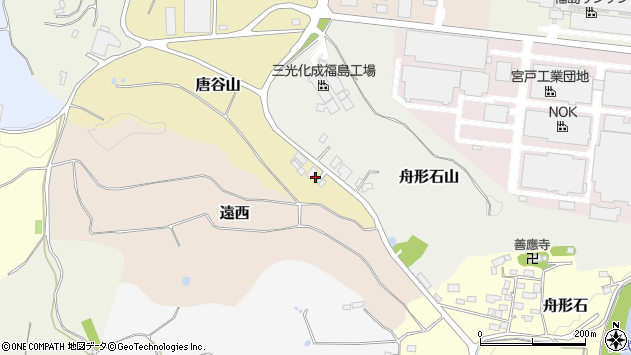 〒964-0815 福島県二本松市唐谷山の地図