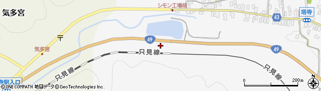 福島県会津坂下町（河沼郡）塔寺（堤ノ上）周辺の地図