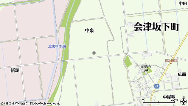 〒969-6516 福島県河沼郡会津坂下町中泉の地図